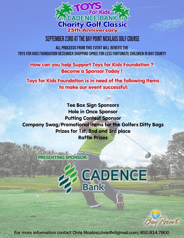 Toys For Kids Golf Event Flyer